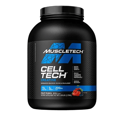 Imagen de la Creatina de MuscleTech: envase moderno, ideal para quienes buscan fuerza, volumen muscular y rápida recuperación.